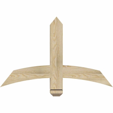 Ekena Millwork Bellingham Rough Sawn Timber Gable Bracket, Douglas Fir, 36"W x 23"H x 4"D x 4"F, 15/12 Pitch GBW036X23X0404BEL00RDF